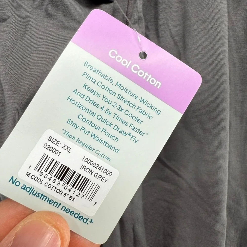 Tommy John Underwear Men's 2XL Gray Boxer Brief Cool Pima Cotton LOT OF 2 NEW